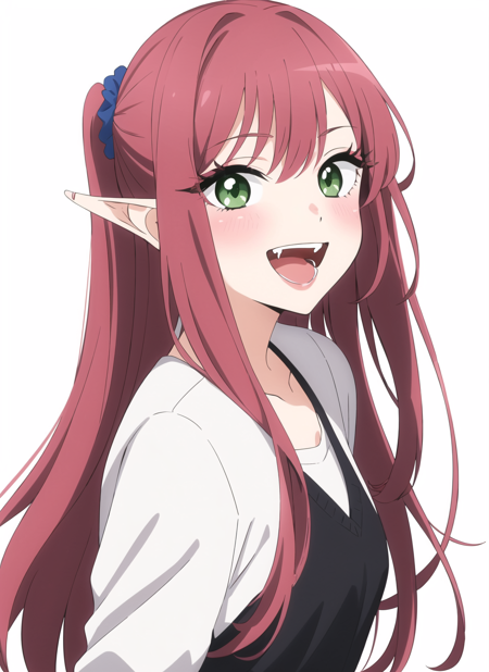 3978521394-3357242143-bisquedoll anime style, 1girl, fangs, green eyes, hair ornament, hair scrunchie, light blush, long hair, looking at viewer, open.png
